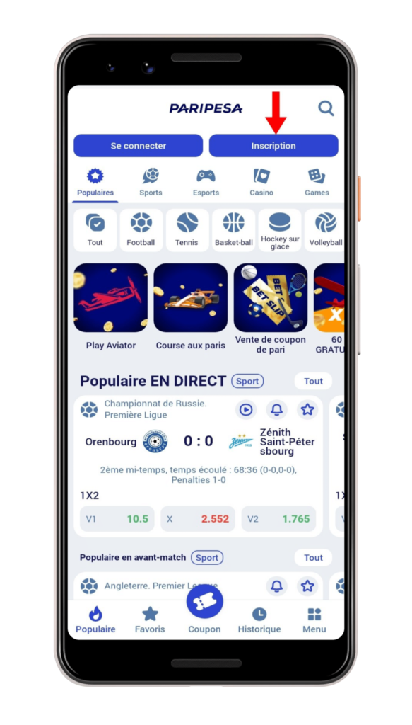 télécharger paripesa cameroun