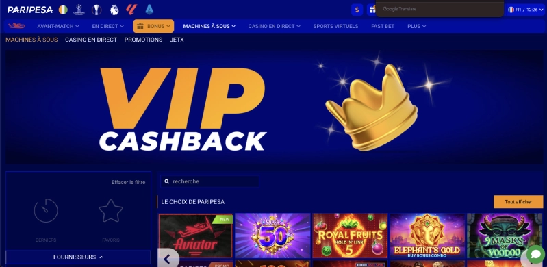 bonus casino paripesa app 
