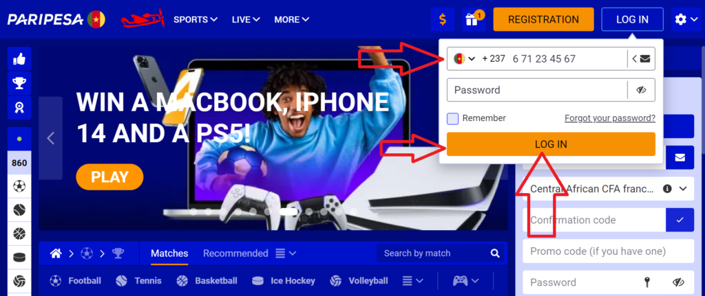 paripesa app se connecter